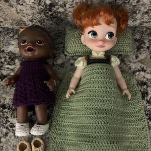 Baby Doll Accessories Set Dress Bedding Shoes